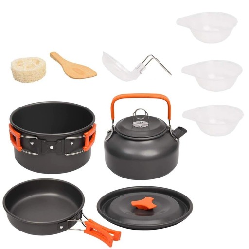 Conjunto de utensílios de camping 9 pcs