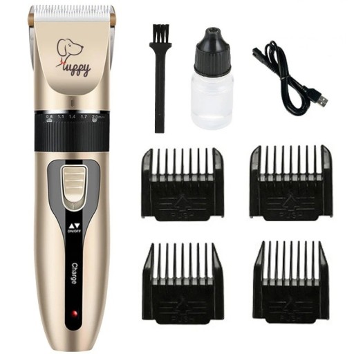 Conjunto eléctrico para tosquiar animais de estimação Cortador de pelo para cães e gatos Máquina silenciosa para cuidados de pelo Acessórios ajustáveis Cuidados do pelo