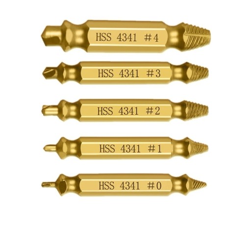 Conjunto para extração de parafusos partidos 5 pcs