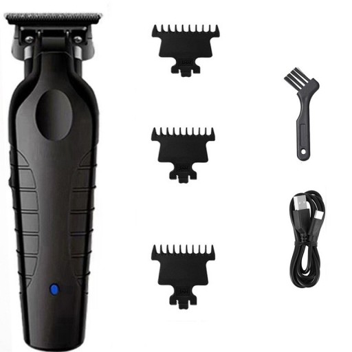 Conjunto profissional de aparador de cabelo e barba com 3 acessórios Aparador eléctrico de cabelo e barba sem fio