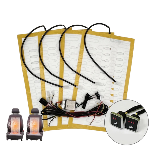 Conjunto universal de aquecimento de bancos para 2 bancos Conjunto para aquecimento de bancos de carro para instalação Conjunto adicional