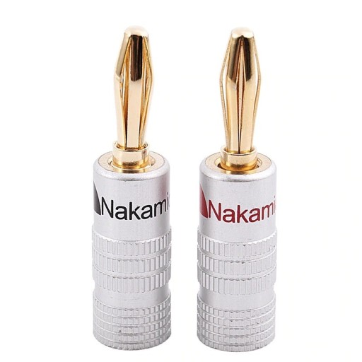 Connecteurs banane pour câbles de haut-parleur jusqu'à un diamètre de 4 mm Ensemble de 24 pièces Pointe dorée Boîtier strié avec marquage coloré