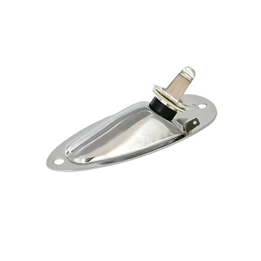 Connectorpaneel 6,3 mm jack Zilveren metalen uitgangsconnector in de vorm van een schip Vervangonderdeel voor elektrische gitaar Stratocaster
