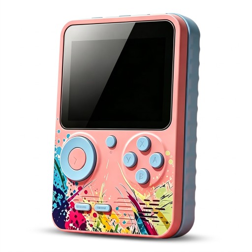 Console de jeu rétro portable à main avec écran LCD couleur de 3" pour jeux 8 bits avec batterie rechargeable et autonomie de 6 à 8 heures