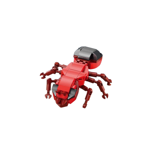 Construcție furnică roșie 128 de piese 13,8 x 10 x 4,1 cm Model pliabil de insectă Corp detaliat Jucărie creativă pentru expunere decorativă