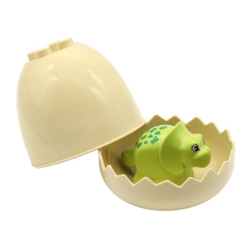 Construction Dinosaur in Open Egg Plastic Animal Figure for Children Educational Building Toy