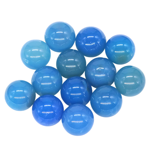 Contas naturais de ágata azul 16 mm 5 unid Contas minerais polidas para fabrico de joias Pedras decorativas para pulseiras e colares