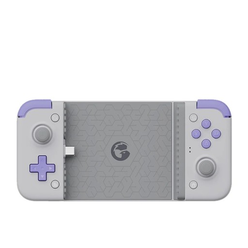 Controlador de Jogo GameSir X25 cinza claro para Android e iPhone 15 com conector Type-C efeitos Hall função Turbo jogo sem fios