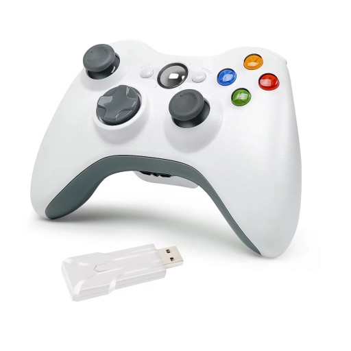 Controler de jocuri wireless pentru XBOX 360 cu receptor USB Compatibil cu Windows XP 7 10 Suportă baterii AA și alimentare USB