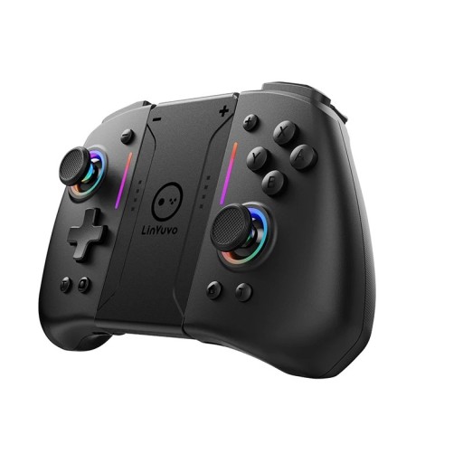 Controller wireless diviso KS42-1 per Switch/OLED con luce RGB, vibrazioni, funzione Turbo e scelta dei colori inclusi bianco e nero