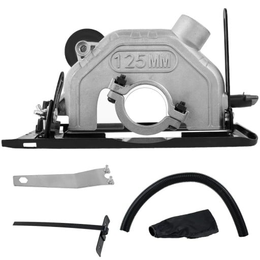 Convertisseur de meuleuse angulaire en appareil de découpe 125 mm Base de guidage Protection de disque Aspiration de poussière Ensemble complet