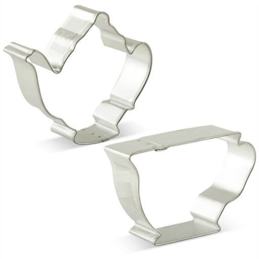 Cookie Cutters Tea Pot with Cup 2 pcs