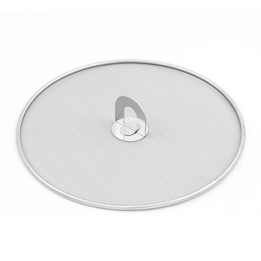 Coperchio a rete contro gli schizzi d'olio 33 cm Protezione in acciaio inox per padelle Coperchio per frittura Rete in acciaio fine Utensile da cucina