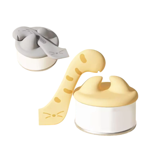 Coperchio per lattine da 9 cm con utensile multifunzionale da 13 cm per apertura e cucchiaio Coperchio in silicone riutilizzabile per la casa