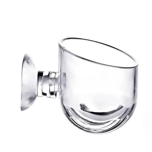 Copo de acrílico 4 x 3,8 cm para plantas aquáticas de aquário Suporte decorativo com ventosa Aberturas para circulação de água Acessórios para aquários