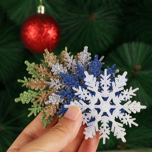 Copos de nieve decorativos 12 uds.
