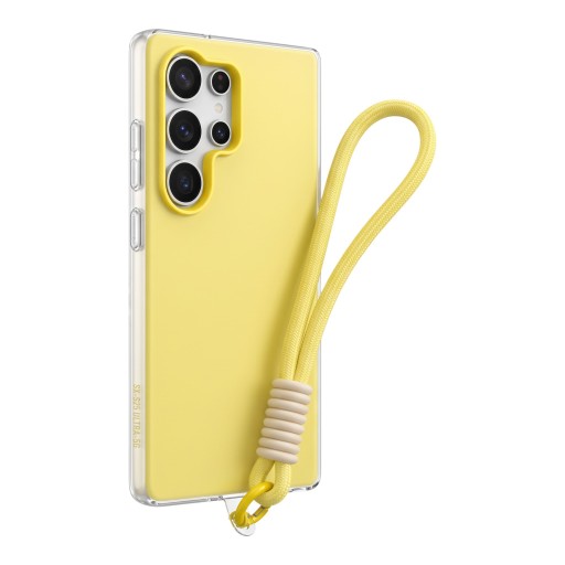 Coque de protection pour Samsung Galaxy A26 5G avec sangle et mousqueton rond Coins renforcés Bord surélevé de l'appareil photo Étui à porter à la main