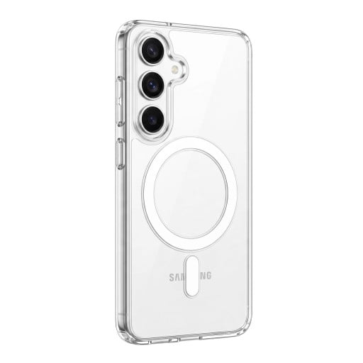 Coque pour Samsung Galaxy S26 Ultra Support de chargement sans fil magnétique Anneau magnétique Acrylique Transparent Étui de protection pour mobile