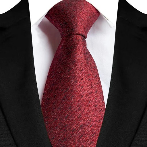 Corbata acolchada de seda roja 145 x 8 cm Corbata de lujo para hombre Accesorio elegante Seda de calidad Eventos empresariales y sociales