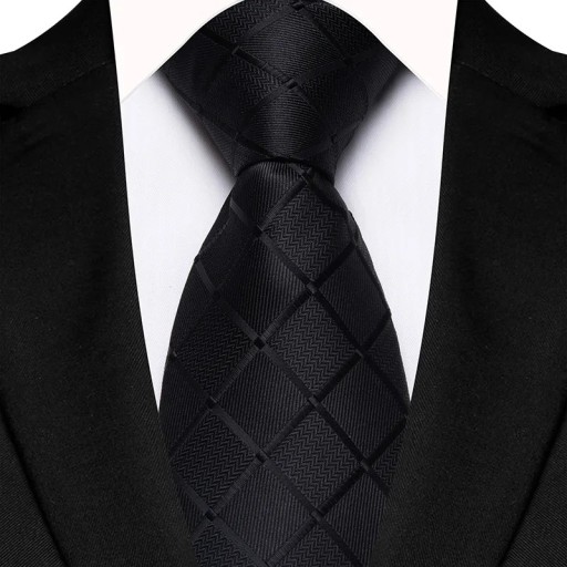 Corbata de hombre a cuadros de lujo 145 x 8 cm Corbata estampada elegante Corbata ancha de alta calidad para eventos sociales, reuniones de negocios y trajes formales.