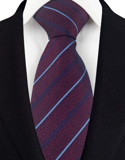 Corbata de hombre roja a rayas Material de calidad Corbata elegante Accesorio elegante para hombre Eventos sociales y empresariales 145 x 8 cm