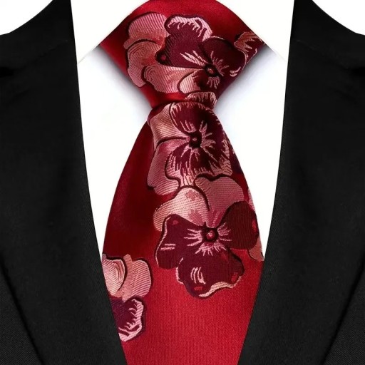 Corbata de lujo para hombre con estampado floral Accesorio formal para hombre Corbata de traje elegante 145 x 8 cm Corbata formal de seda