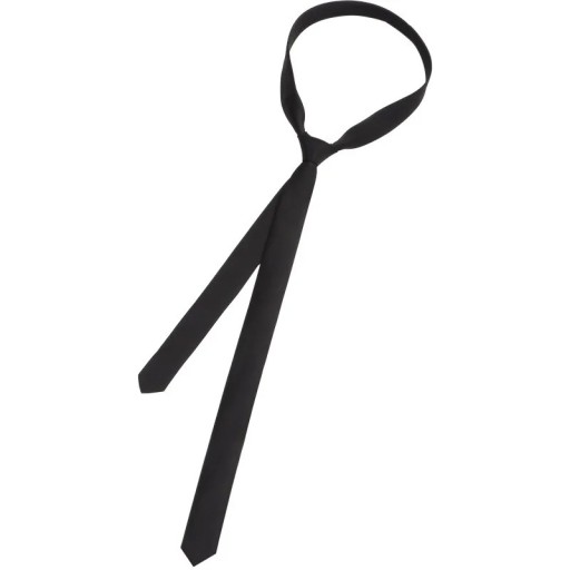 Corbata de satén negra superfina de 146 x 3 cm. Elegante corbata estrecha unisex. Corbata fina y elegante para hombre y mujer. Accesorio formal y de moda.