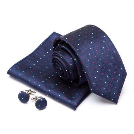 Corbata, pañuelo y gemelos de hombre