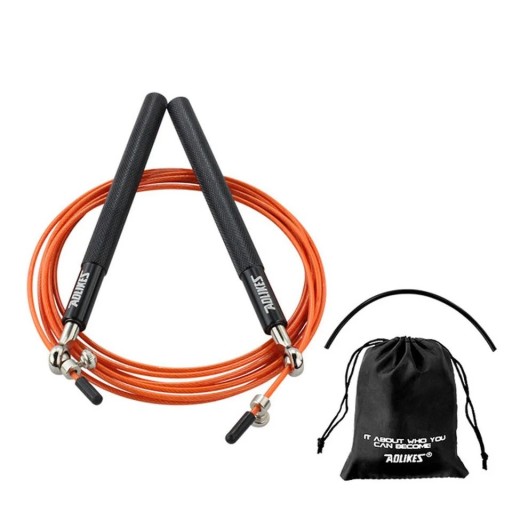 Corde à sauter rapide avec roulements à billes 3 m Corde en acier réglable Poignées en aluminium Aide pour un entraînement rapide et une remise en forme