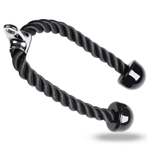 Corde de musculation pour triceps 70 cm pour poulie, mousqueton pivotant à 360 ° et prise robuste pour extension de triceps, face pulls et tirage