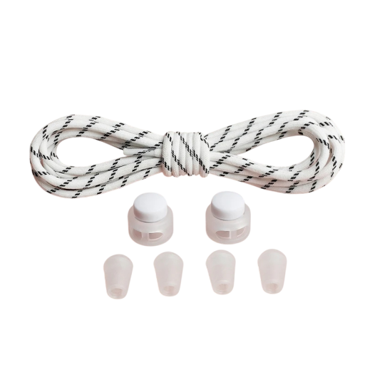 Cordones elásticos sin atar de 100 cm, redondos, con hebilla de resorte, para calzado deportivo infantil, cómodos.