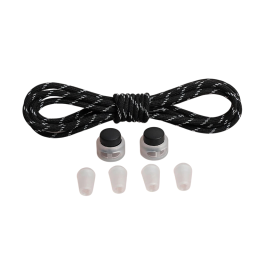 Cordones elásticos sin atar de 100 cm, redondos, con hebilla de resorte, para calzado deportivo infantil, cómodos.
