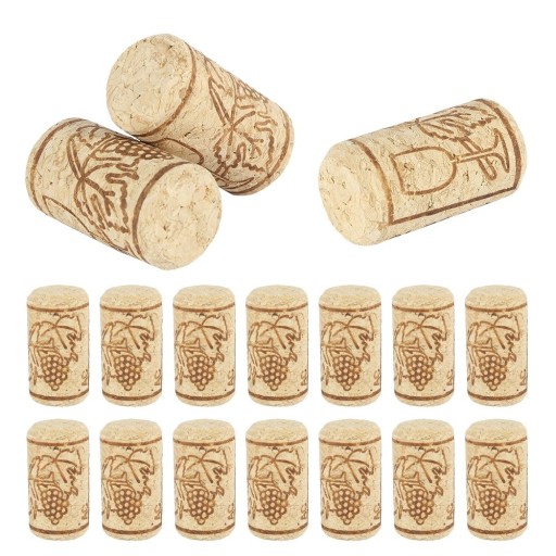 Cork stoppers for wine with print 100 pcs