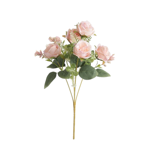 Coroa de flores decorativa artificial em caule 30 cm em tecido e plástico arranjo realista para decoração de interiores e adorno