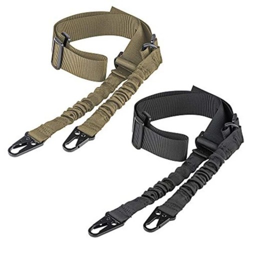Correa para rifle de dos puntos con ajuste de longitud Correa para rifle con gancho de metal Correas tácticas para rifle sobre los hombros