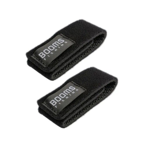 Correas de velcro negras para cañas de pescar, 2 uds. Correas resistentes para fijar cañas de pescar. Prácticas correas de sujeción con cierre ajustable. Protección de la caña durante el transporte.