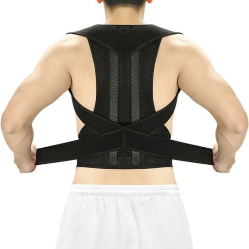 Correcteur de posture réglable Ceinture respirante pour le dos et les épaules Aide à la bonne posture de la colonne vertébrale Orthèse
