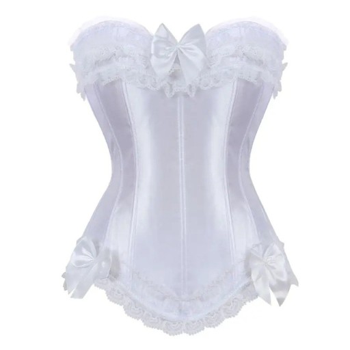 Corset damă uni cu dantelă și fundițe Decolteu rotund Șnur în spate Polyester Spandex Top elegant fără bretele