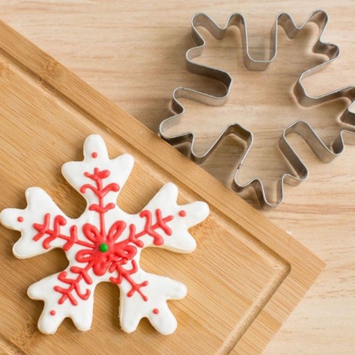 Cortador de galletas con forma de copo de nieve