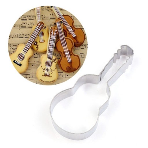 Cortador de galletas con forma de guitarra
