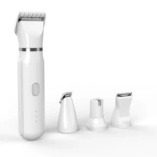 Cortadora de pelo eléctrica 4 en 1 para mascotas, recortadora multifuncional para perros y gatos, cuidado de patas, orejas y cara, funcionamiento silencioso, inalámbrica