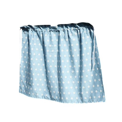 Cortina de carro com ventosas Cortina de algodão azul com padrão floral branco proteção UV contra o sol Tela de proteção para crianças na janela do carro