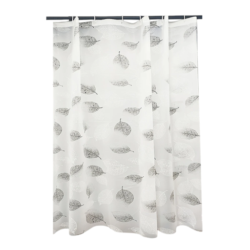 Cortina de ducha 180x180 cm Diseño de hojas Cortina de baño impermeable contra el moho Superficie ultra lisa Ganchos y ojales de acero inoxidable