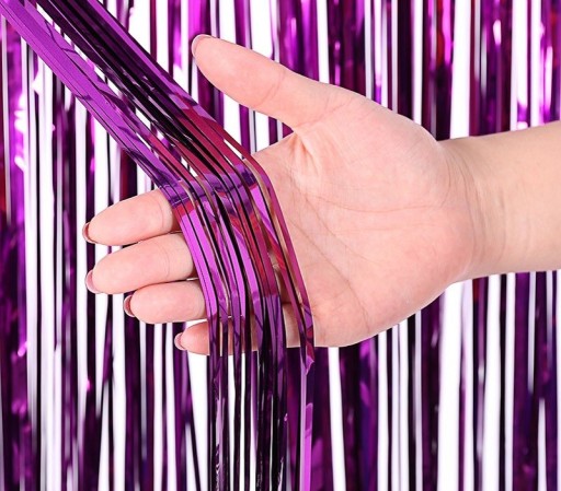 Cortina de fiesta con flecos 1 x 1 m