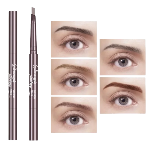 Cosmetisch wenkbrauwpotlood Waterdicht dubbelkops Wenkbrauwmake-uppotlood met kwastje Precieze vormgeving Blijft de hele dag zitten Zachte textuur