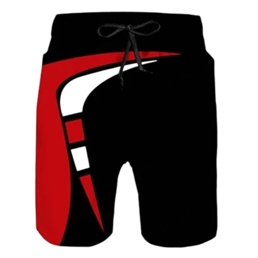 Costumi da bagno da uomo in poliestere a pantaloncino unicolore con strisce con lacci per l'estate, da spiaggia e piscina, stile sportivo