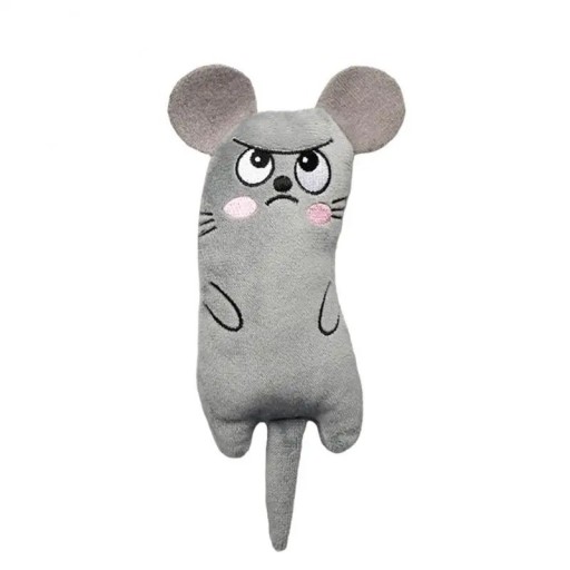 Coussin Catnip Coussin pour chats en forme de souris 16 x 5,5 cm Jouet mignon pour chats Jouet à mâcher en peluche Coussin à mâcher pour chats