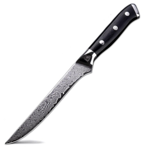 Couteau à désosser en acier damassé