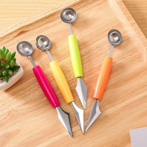 Couteau à fruits avec cuillère 2 en 1