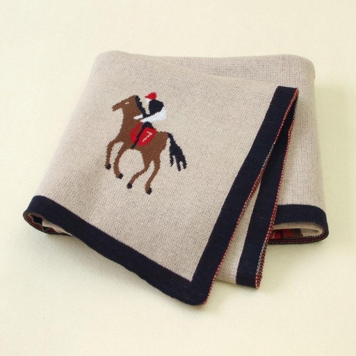 Couverture pour enfant avec cheval